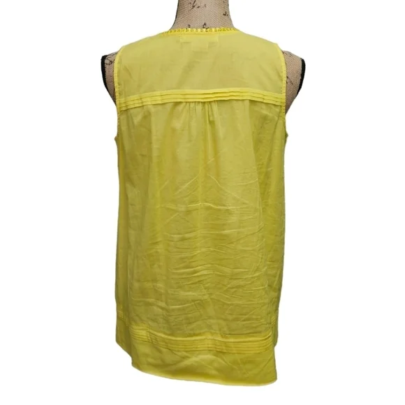 Michael Kors Ruffle Detail Yellow Top MICHAEL Michael Kors Size M - Picture 3 of 13